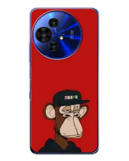 Чохол для TCL 50 Pro NxtPaper з картинкою «Bored Ape — червоний фон»