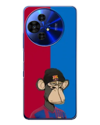 Чехол для TCL 50 Pro NxtPaper с картинкой «Bored Ape — фанат Барсы»