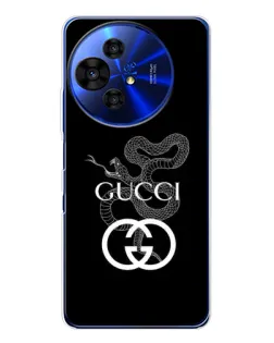 Чохол для TCL 50 Pro NxtPaper з картинкою «Gucci — срібна змія»
