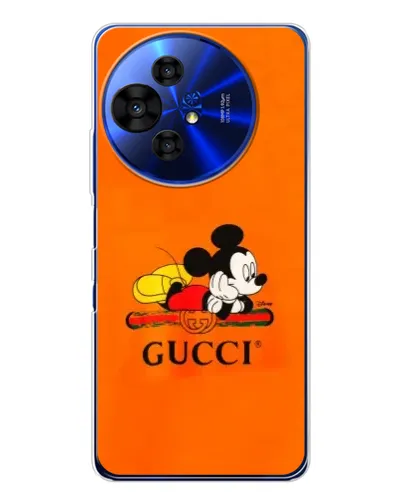 Чохол для TCL 50 Pro NxtPaper з картинкою «Міккі Маус Gucci — помаранч»