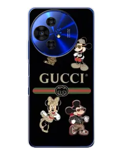 Чохол для TCL 50 Pro NxtPaper з картинкою «Gucci — герої Disney та монограма»