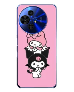 Чохол для TCL 50 Pro NxtPaper з картинкою «Тріо My Melody та Kuromi»