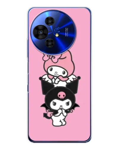Чохол для TCL 50 Pro NxtPaper з картинкою «Тріо My Melody та Kuromi»