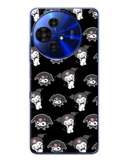 Чохол для TCL 50 Pro NxtPaper з картинкою «Чорний паттерн Kuromi»