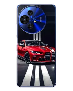 Чохол для TCL 50 Pro NxtPaper з картинкою «Червона BMW на дорозі»