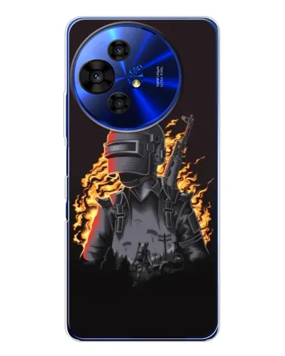 Чохол для TCL 50 Pro NxtPaper з картинкою «PUBG — вогняний силует»