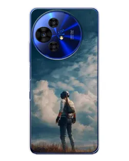 Чохол для TCL 50 Pro NxtPaper з картинкою «Герой PUBG на скелі»