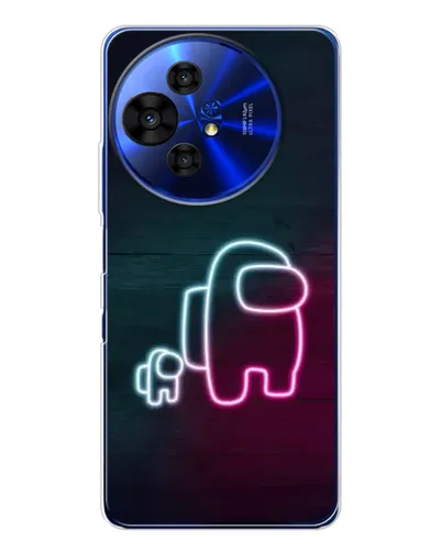 Чохол для TCL 50 Pro NxtPaper з картинкою «Among Us неон-арт»