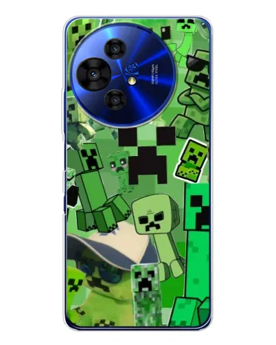 Чохол для TCL 50 Pro NxtPaper з картинкою «Кріпери Minecraft» Чохол для TCL 50 Pro NxtPaper з картинкою «Кріпери Minecraft»