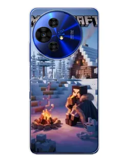 Чохол для TCL 50 Pro NxtPaper з картинкою «Зимовий Minecraft»