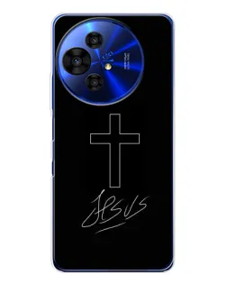 Чохол для TCL 50 Pro NxtPaper з картинкою «Графічний хрест Jesus»