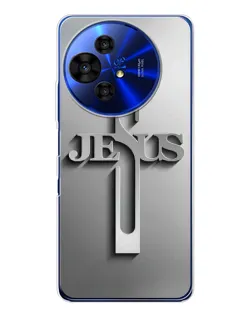 Чохол для TCL 50 Pro NxtPaper з картинкою «Металевий хрест Jesus»