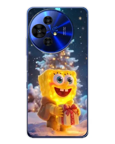 Чехол для TCL 50 Pro NxtPaper с картинкой «Рождественский Спанч Боб» Чехол для TCL 50 Pro NxtPaper с картинкой «Рождественский Спанч Боб»