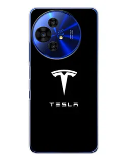 Чохол для TCL 50 Pro NxtPaper з картинкою «Tesla White Logo»