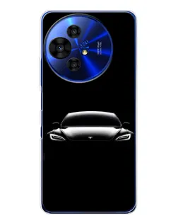 Чохол для TCL 50 Pro NxtPaper з картинкою «Фари Tesla Night»