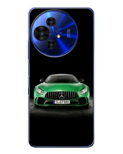 Чохол для TCL 50 Pro NxtPaper з картинкою «Mercedes — неоновий лого»
