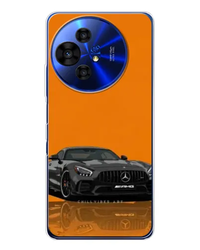 Чохол для TCL 50 Pro NxtPaper з картинкою «Помаранчевий Mercedes AMG»