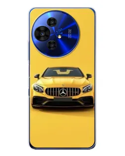 Чохол для TCL 50 Pro NxtPaper з картинкою «Жовтий Mercedes GT»