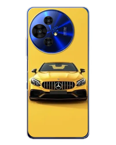 Чохол для TCL 50 Pro NxtPaper з картинкою «Жовтий Mercedes GT»