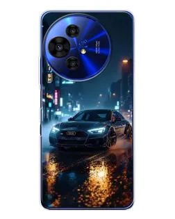 Чохол для TCL 50 Pro NxtPaper з картинкою «Нічне місто та Audi»