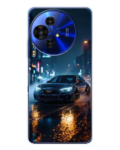 Чохол для TCL 50 Pro NxtPaper з картинкою «Нічне місто та Audi»