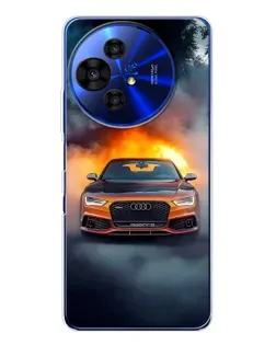 Чохол для TCL 50 Pro NxtPaper з картинкою «Audi у вогняному диму»