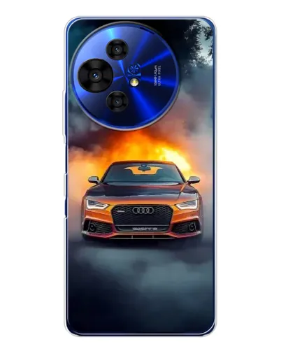 Чохол для TCL 50 Pro NxtPaper з картинкою «Audi у вогняному диму»