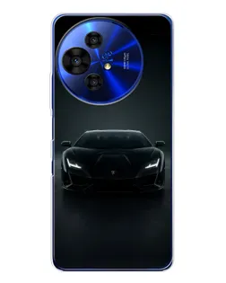 Чохол для TCL 50 Pro NxtPaper з картинкою «Чорний Lamborghini Aventador»