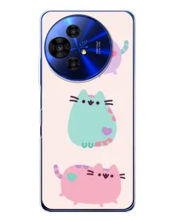 Чохол для TCL 50 Pro NxtPaper з картинкою «Pusheen тріо» Чохол для TCL 50 Pro NxtPaper з картинкою «Pusheen тріо»