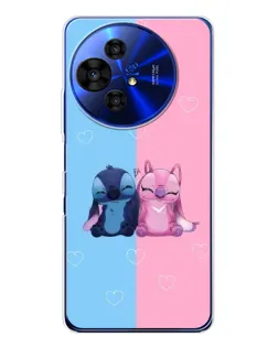 Чохол для TCL 50 Pro NxtPaper з картинкою «Stitch та Angel Love»