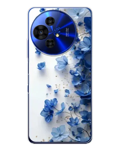Чохол для TCL 50 Pro NxtPaper з картинкою «Блакитний квітковий каскад» Чохол для TCL 50 Pro NxtPaper з картинкою «Блакитний квітковий каскад»