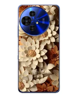 Чохол для TCL 50 Pro NxtPaper з картинкою «Бежевий флористичний декор» Чохол для TCL 50 Pro NxtPaper з картинкою «Бежевий флористичний декор»