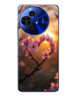Чохол для TCL 50 Pro NxtPaper з картинкою «Рожевий цвіт сердечко на тлі заходу» Чохол для TCL 50 Pro NxtPaper з картинкою «Рожевий цвіт сердечко на тлі заходу»