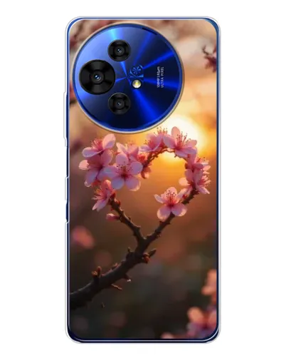 Чохол для TCL 50 Pro NxtPaper з картинкою «Рожевий цвіт сердечко на тлі заходу» Чохол для TCL 50 Pro NxtPaper з картинкою «Рожевий цвіт сердечко на тлі заходу»