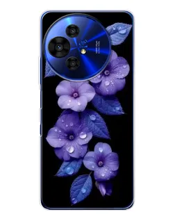 Чохол для TCL 50 Pro NxtPaper з картинкою «Фіолетові квіти з росою» Чохол для TCL 50 Pro NxtPaper з картинкою «Фіолетові квіти з росою»