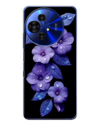 Чохол для TCL 50 Pro NxtPaper з картинкою «Фіолетові квіти з росою» Чохол для TCL 50 Pro NxtPaper з картинкою «Фіолетові квіти з росою»