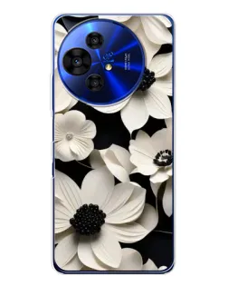 Чохол для TCL 50 Pro NxtPaper з картинкою «Об'ємні білі квіти» Чохол для TCL 50 Pro NxtPaper з картинкою «Об'ємні білі квіти»