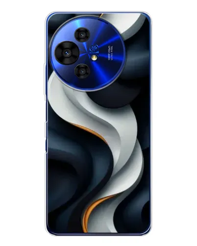 Чохол для TCL 50 Pro NxtPaper з картинкою «Об'ємні чорно-білі стрічки» Чохол для TCL 50 Pro NxtPaper з картинкою «Об'ємні чорно-білі стрічки»