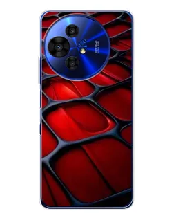 Чохол для TCL 50 Pro NxtPaper з картинкою «Червона глянцева сітка»