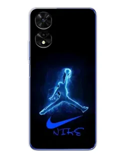 Чохол для TCL 505 з картинкою «Jordan Neon Blue»