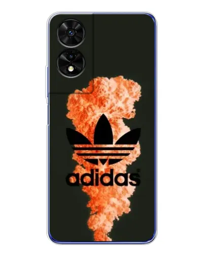 Чехол для TCL 505 с картинкой «Оранжевый дым Adidas»