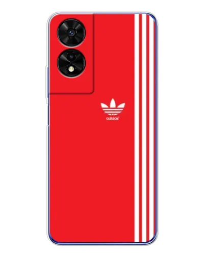 Чехол для TCL 505 с картинкой «Красный минимализм Adidas»