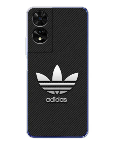 Чехол для TCL 505 с картинкой «Adidas Карбоновая текстура»
