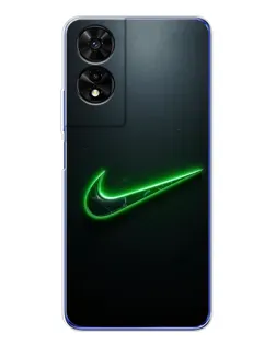 Чехол для TCL 505 с картинкой «Неоновый контур Nike»
