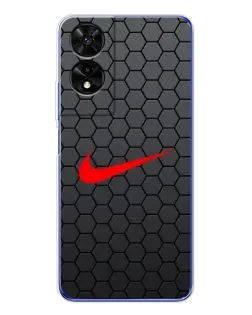 Чехол для TCL 505 с картинкой «Nike — карбоновая сетка»