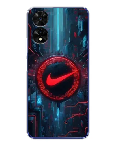 Чехол для TCL 505 с картинкой «Техногенный стиль Nike» Чехол для TCL 505 с картинкой «Техногенный стиль Nike»