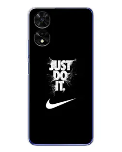 Чехол для TCL 505 с картинкой «Текстовый принт Nike»