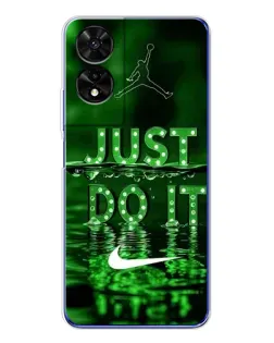 Чехол для TCL 505 с картинкой «Зеленый неоновый Nike»