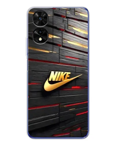 Чехол для TCL 505 с картинкой «Золотой Nike на металле» Чехол для TCL 505 с картинкой «Золотой Nike на металле»