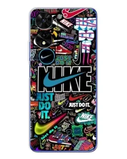 Чохол для TCL 505 з картинкою «Яскравий колаж Nike»